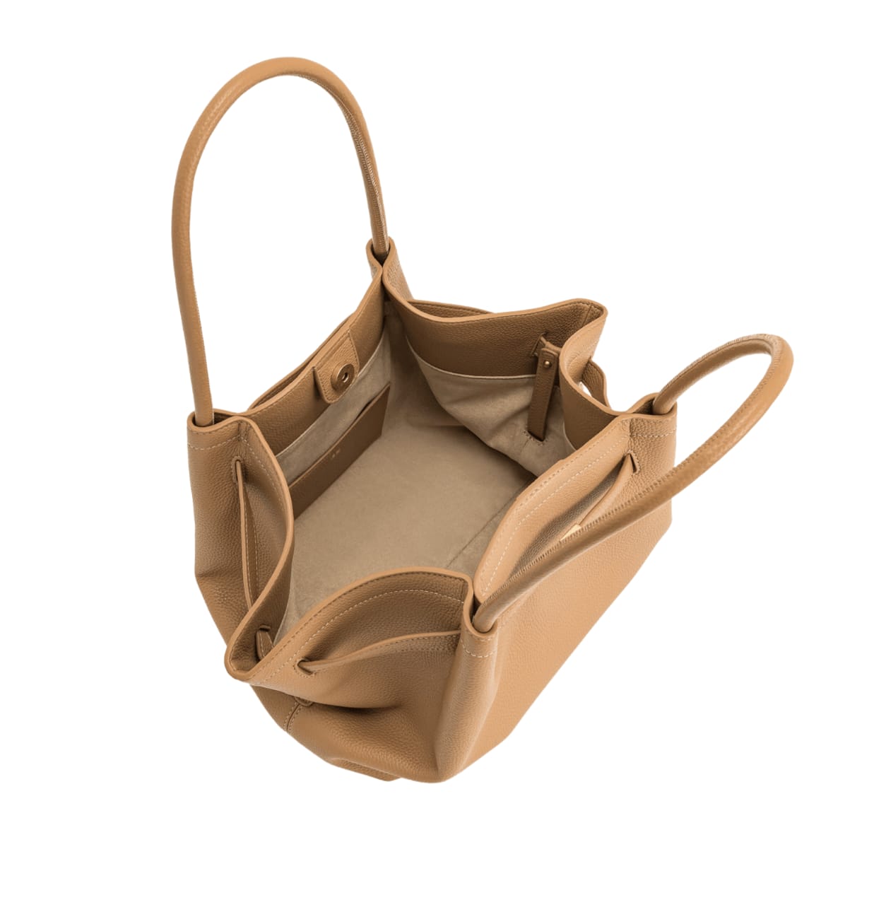 Jw Pei | Hana Faux Suede Tote Bag In A Latte Or Brown Color