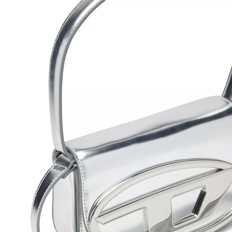 Diesel 1DR Leather Shoulder Bag | Sliver