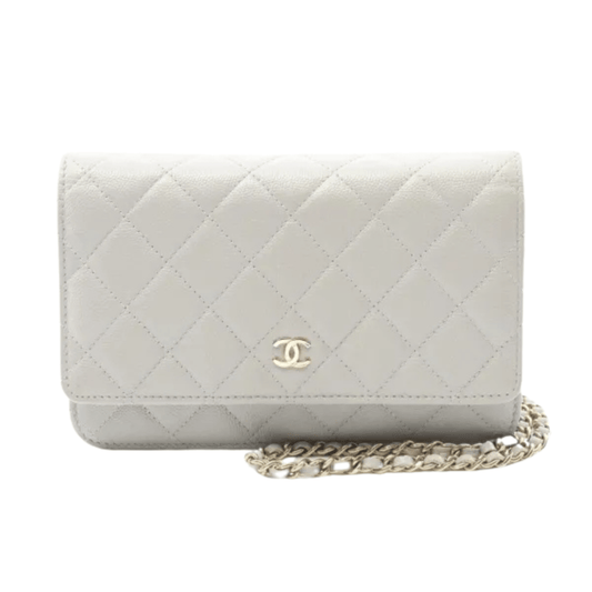 Chanel | Wallet On Chain (woc) Bag In Grey Caviar Leather