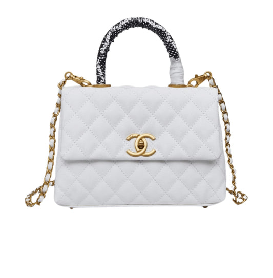 Chanel | Small Flap Bag With Top Handle In Quilted Leather