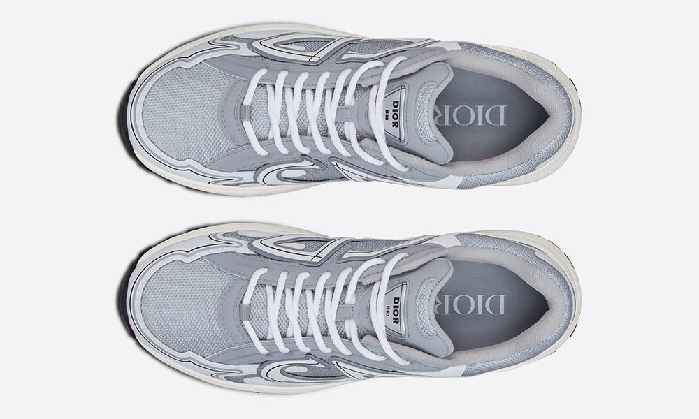 DIOR B30 SNEAKER "Gray Mesh and White Technical Fabric"
