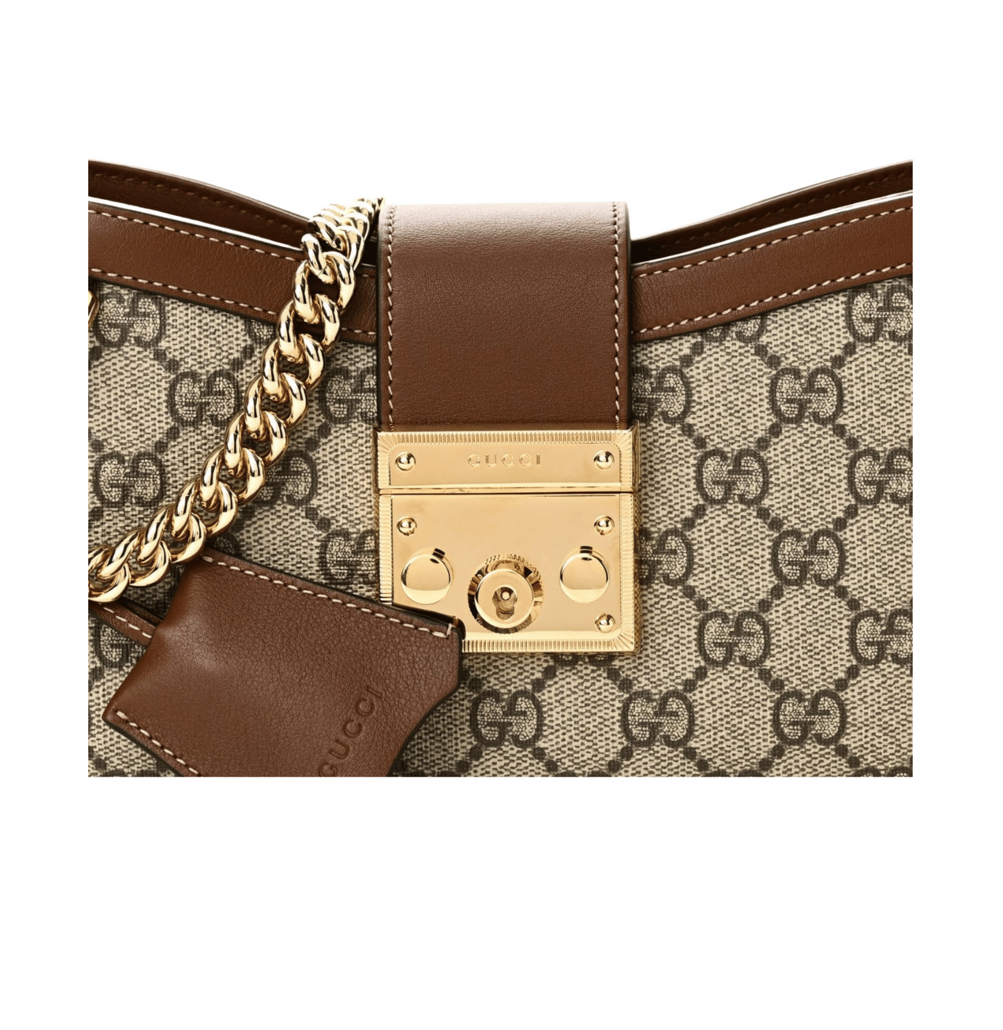 Gucci | Gg Supreme Monogram Calfskin Small Padlock Chain Shoulder Bag