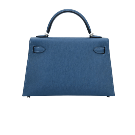 Hermès | Mini Kelly 20 In A Deep Blue Epsom Leather With Gold Hardware.